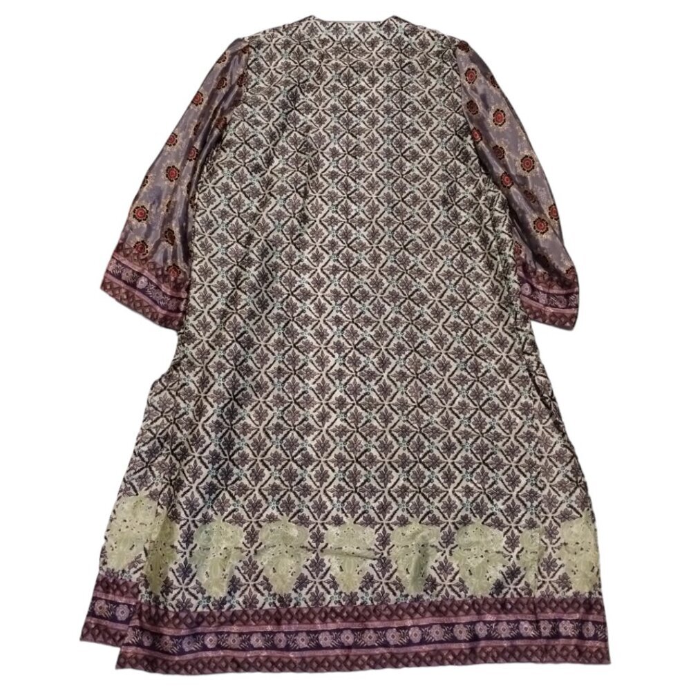 Zara Women's Printed Longline Kimono Size XS-S Cover Up Summer‎ Beach Bohemian - Picture 3 of 6